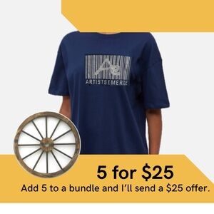 Artists Emerge bar code graphic t-shirt